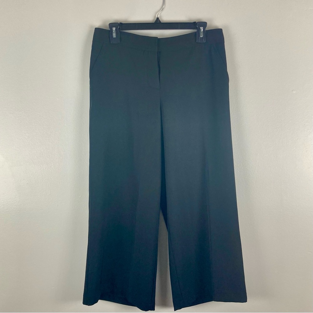 Max Studio Black Wide Leg Cropped Pant Size 4